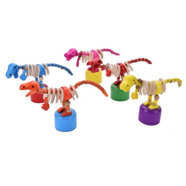 Drukpop Dino per 12 stuks - hoogte: 9,5cm