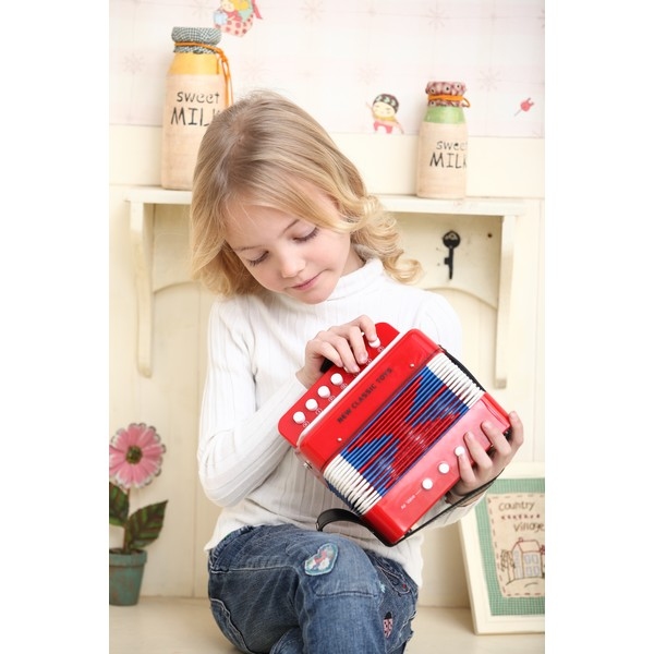 Accordeon, Rood, met Muziekboek