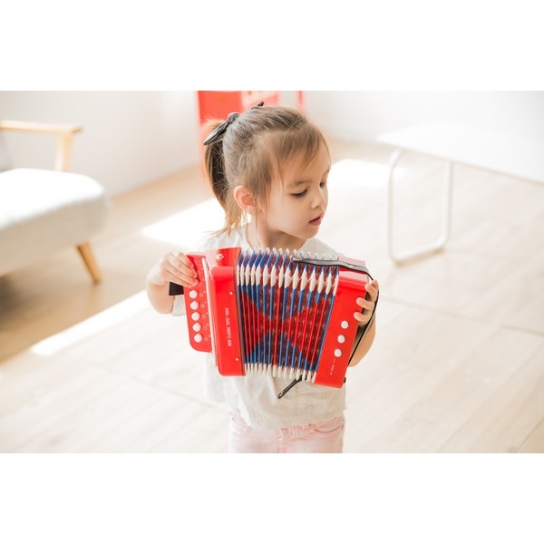 Accordeon, Rood, met Muziekboek