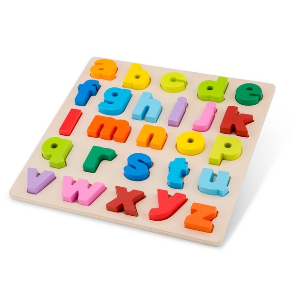 Alfabet puzzel kleine letters - grote stukken