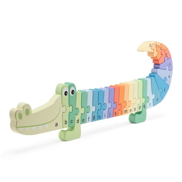 Alfabet puzzel krokodil - Woet