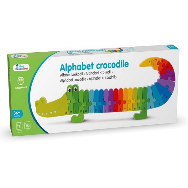 Alfabet puzzel krokodil, uitverkocht, wordt Woet
