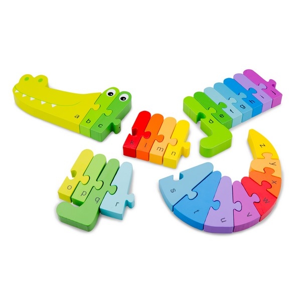 Alfabet puzzel krokodil, uitverkocht