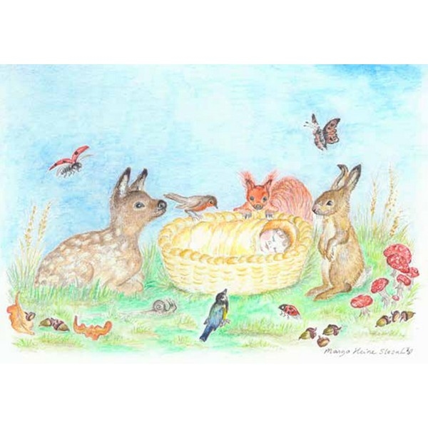 Ansichtkaart 1.43 Welkom Lief Kind - 10 stuks (op=op)  nog 1x