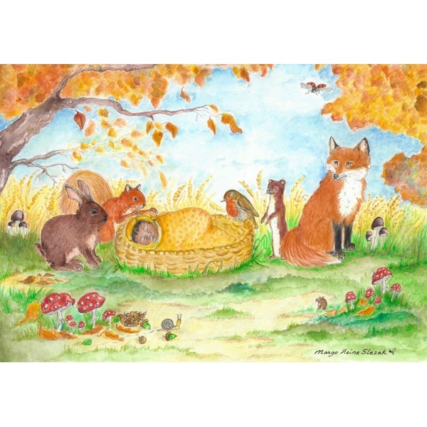 Ansichtkaart 1.75 Herfstkind - 10 stuks