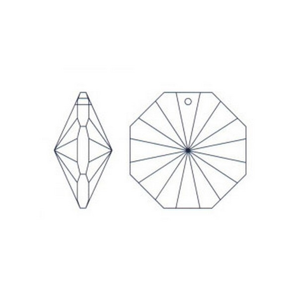 Asfour Kristal - Achthoek enkel gat 20 mm, nog 5x!