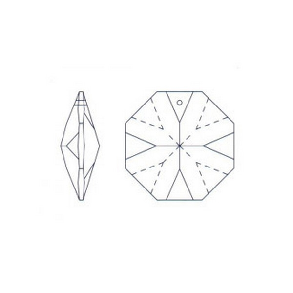 Asfour Kristal - Achthoek enkel gat 40 mm