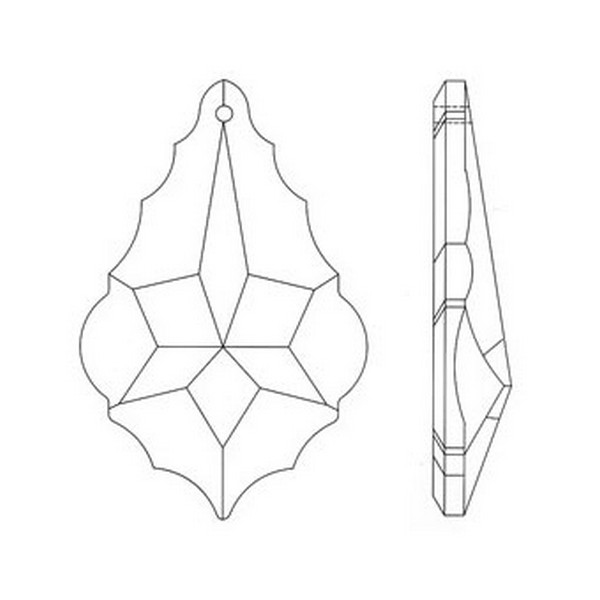 Asfour Kristal - Eikenblad 63x44 mm