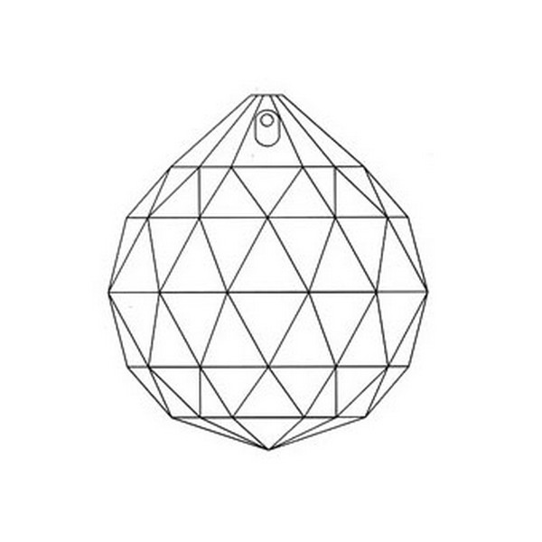 Asfour Kristal - Facetbol 30 mm (met logo)