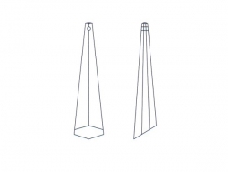 Asfour Kristal - Moderne Pegel 63x18 mm, Nieuw!