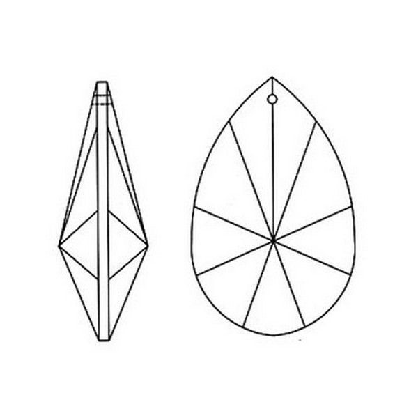Asfour Kristal - Traan 63x37 mm (met logo), uitverkocht