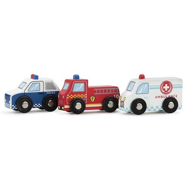 Auto set 3 stuks (Politie, Brandweer en Ziekenauto)