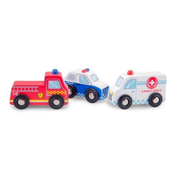 Auto set 3 stuks (Politie, Brandweer en Ziekenauto)