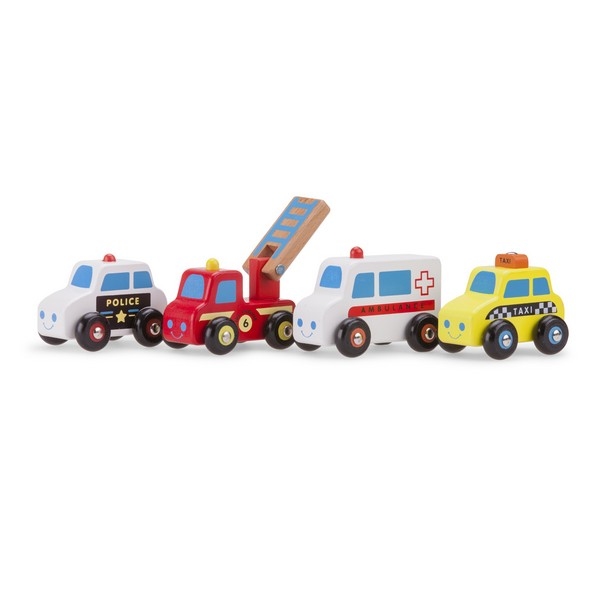 Auto set 4 stuks (Politie, Ambulance, Brandweer, Taxi) nog 2x!