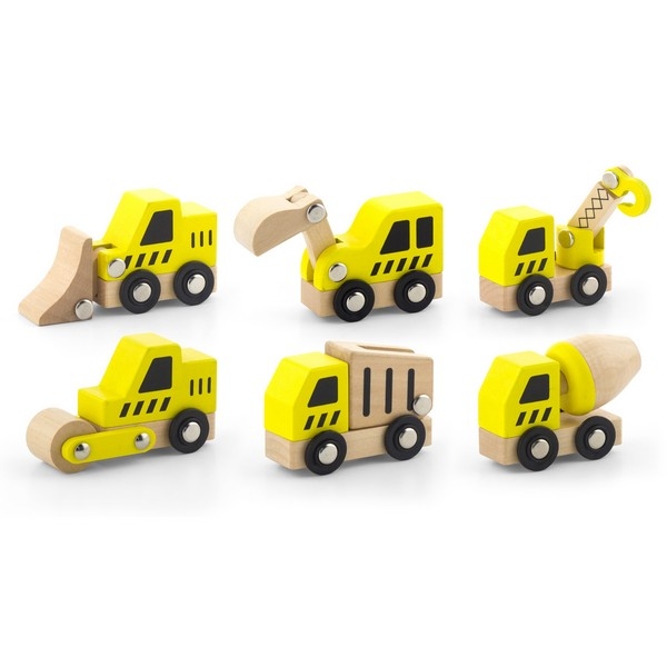Auto set 6 stuks (Bouwvoertuigen) Viga Toys