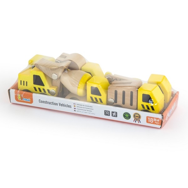 Auto set 6 stuks (Bouwvoertuigen) Viga Toys