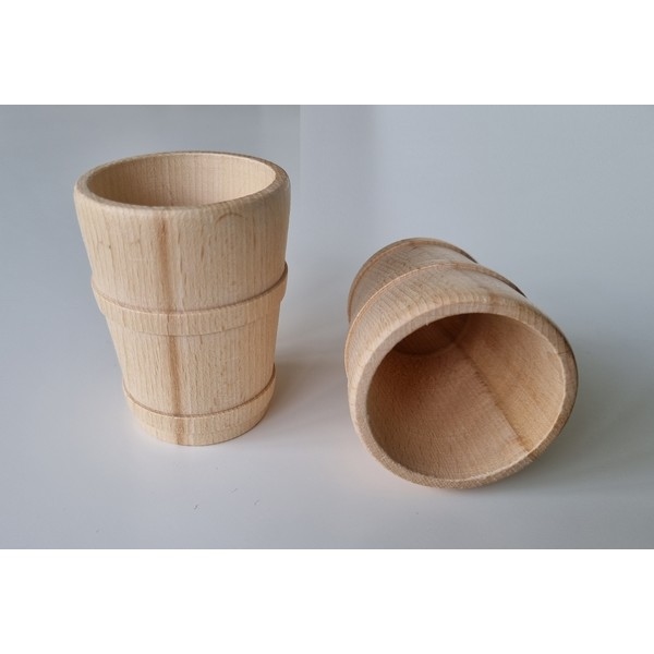Beker met 2 ringen hoog 53 mm Ø 72mm hoog