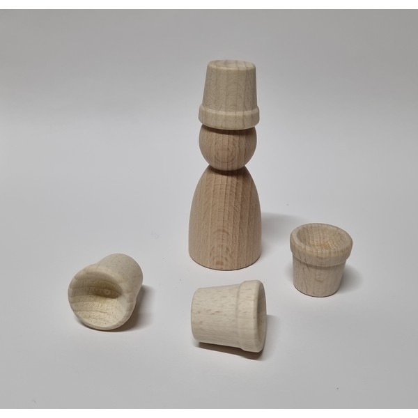 Bloempot(hoed) - 22 x 20 mm - beuken gebleekt