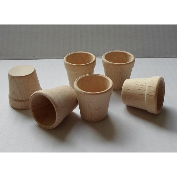 Bloempot(hoed) groot - 29 x 28 mm - beukenout onbehandeld