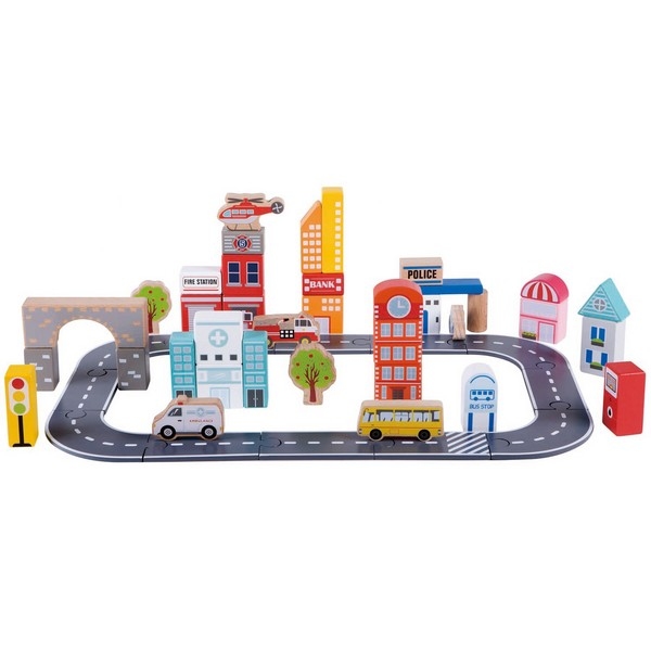 Blokken - Stad - 49 stuks - Lelin Toys