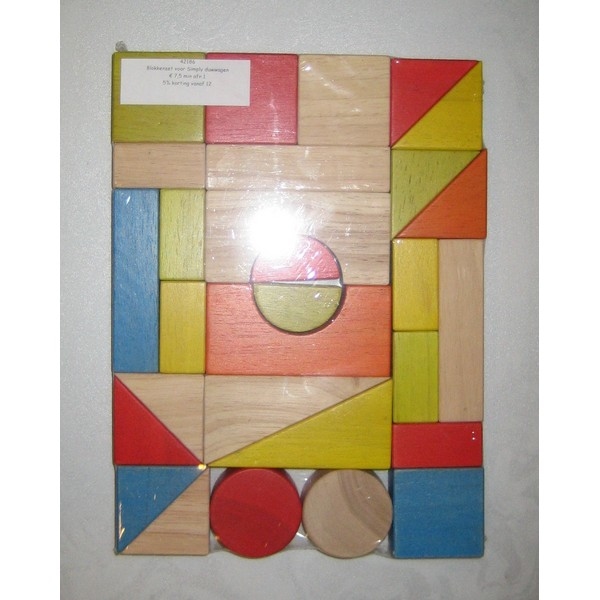 Blokkenset gekleurd 29-delig (27,5x20x2,5cm)