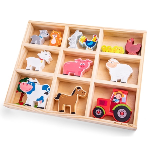 Boerderij Dieren in Box - 12 stuks - New Classic Toys