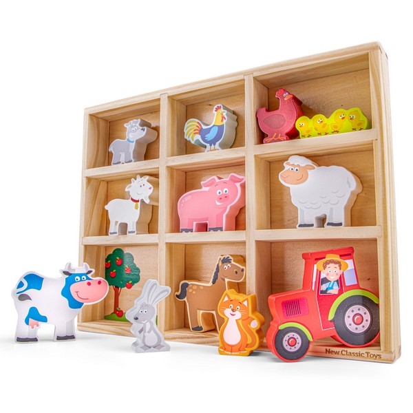 Boerderij Dieren in Box - 12 stuks - New Classic Toys