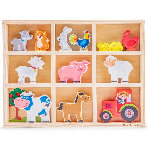 Boerderij Dieren in Box - 12 stuks - New Classic Toys