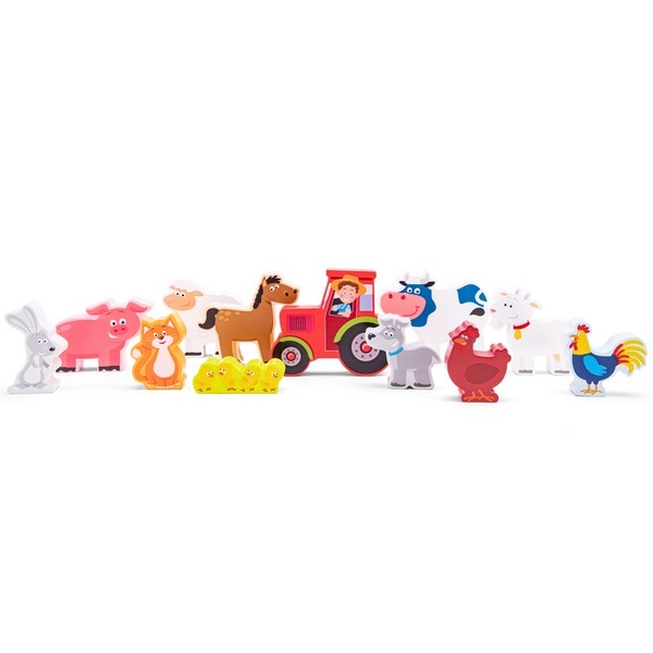 Boerderij Dieren in Box - 12 stuks - New Classic Toys
