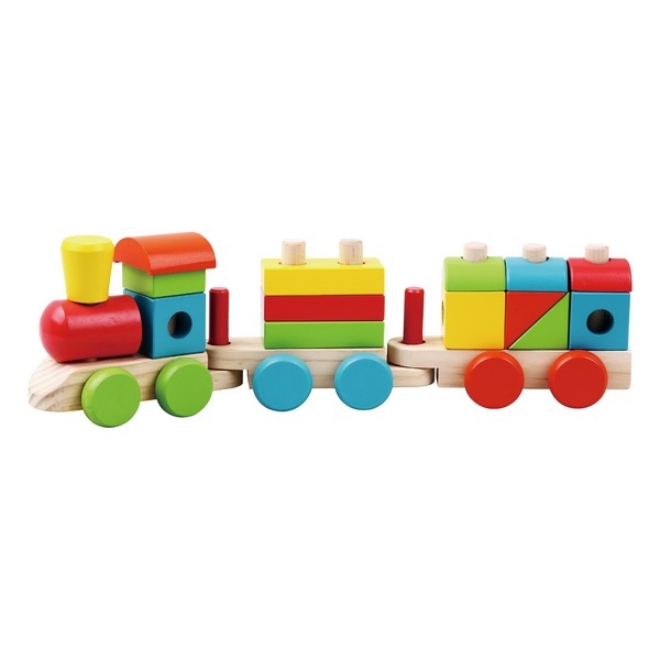 Bouwtrein 3-delig primaire kleuren groot 999118 - Zookabee