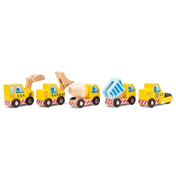 Bouwvoertuigen set - 5 stuks - New Classic Toys