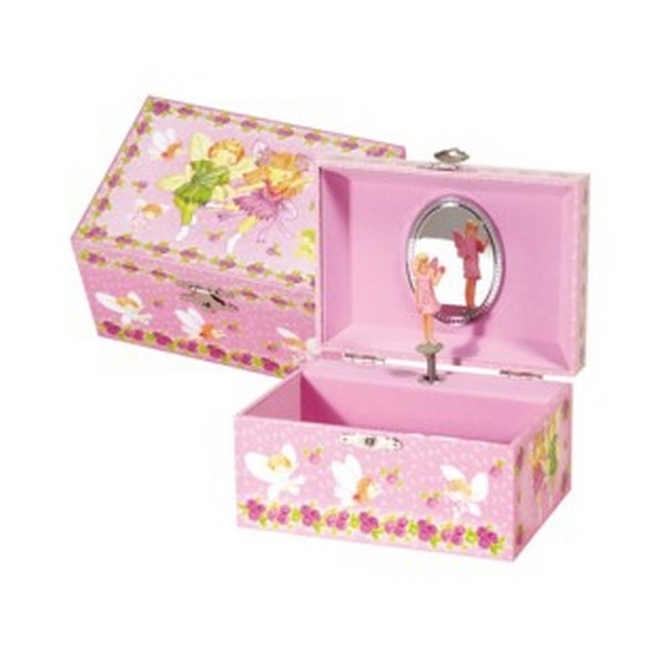 Byouxmuziekdoos Roze Ballerina "bloemen" (32180)