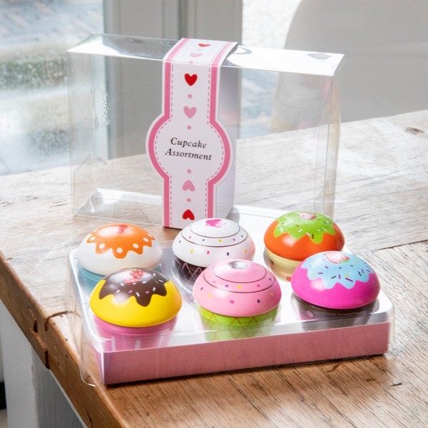 Cupcakes met geschenkdoos - 6 cupcakes