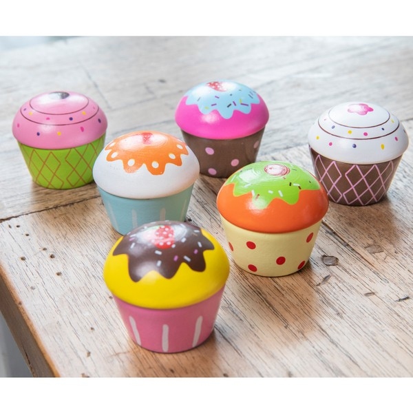 Cupcakes met geschenkdoos - 6 cupcakes