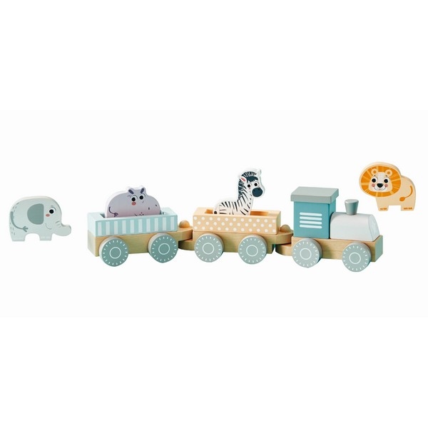 Dierentrein 3-delig pastelkleuren Jungle  20472