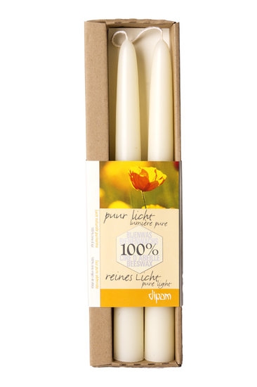 Dipam B22W kaars 2,2 x 25cm 12h WIT 2 in een doos, x9