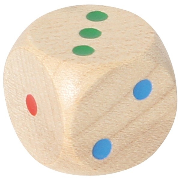 Dobbelsteen 20 mm ogen gekleurd, nog 10x