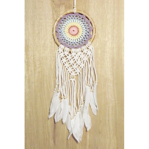 Dreamcatcher / Dromenvanger 16 cm Kleurrijke "Rainbow"