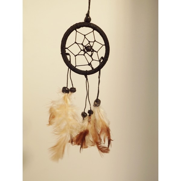 Dreamcatcher / Dromenvanger 6 cm Zwart, uitverkocht