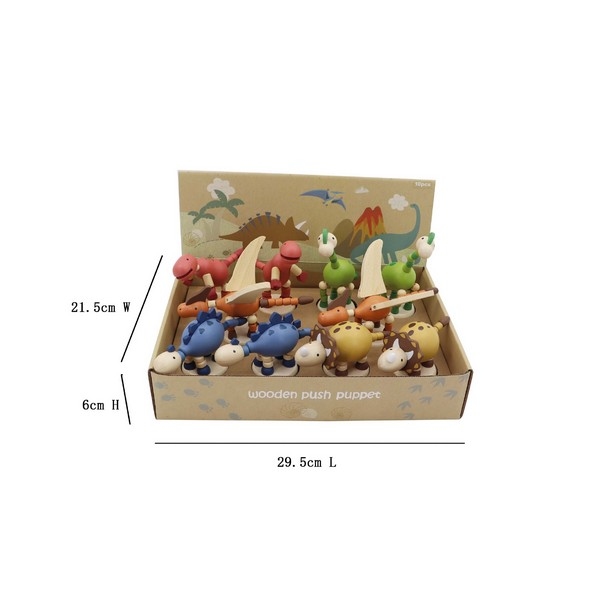 Drukpop Dino "Nieuw" 5 assortie in Display box, uitverkocht