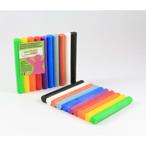 Fantasia Kneedwas Rol 10 kleuren, totaal 150 gram