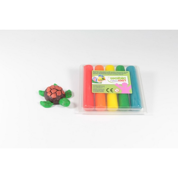 Fantasia Kneedwas Rol 5 kleuren tot. 200g, Verp. gerecycled PET