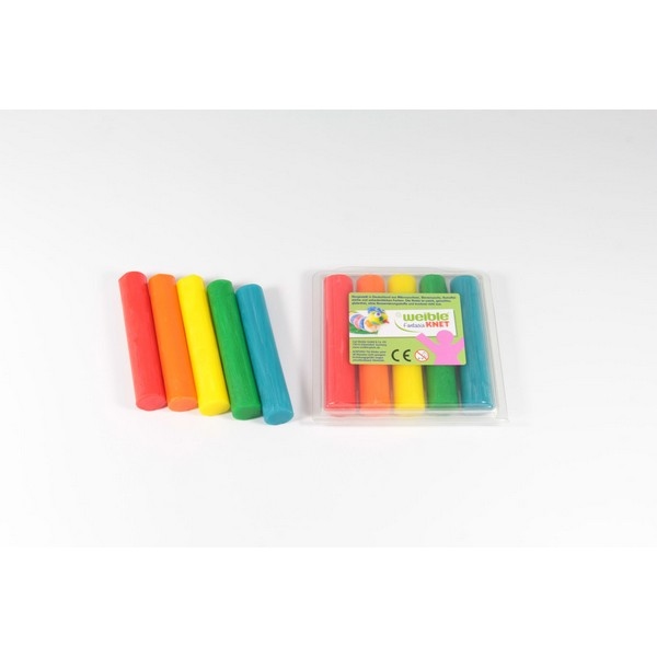 Fantasia Kneedwas Rol 5 kleuren tot. 200g, Verp. gerecycled PET
