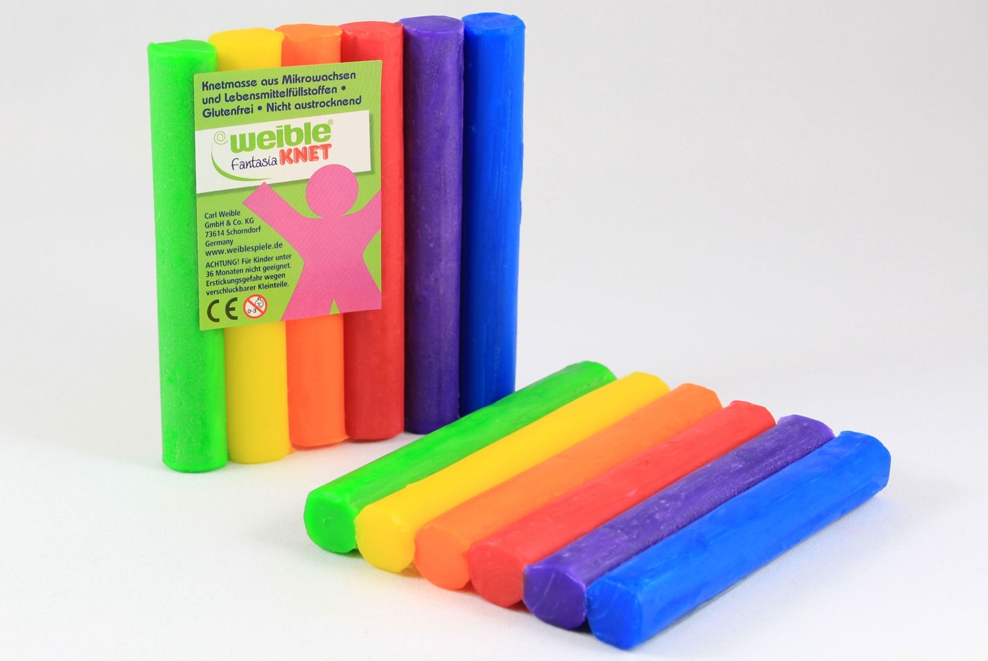 Fantasia Kneedwas Rol 6 kleuren totaal 150 gram, UITVERKOCHT
