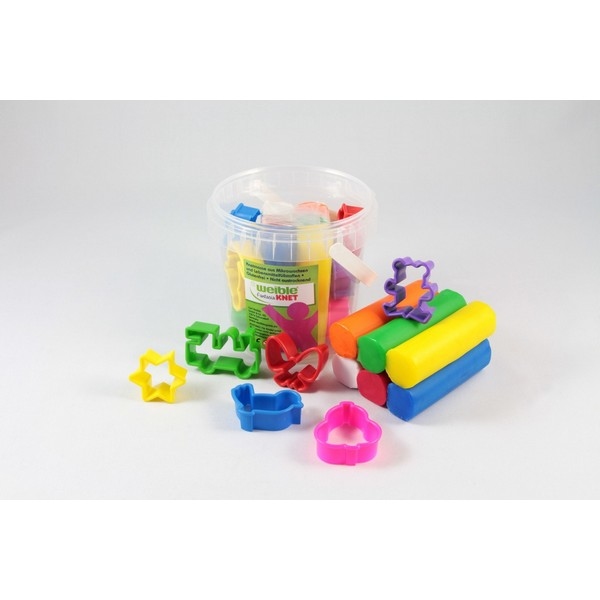 Fantasie Kneedwas Emmer Klein, 6 rollen, met 6 vormpjes