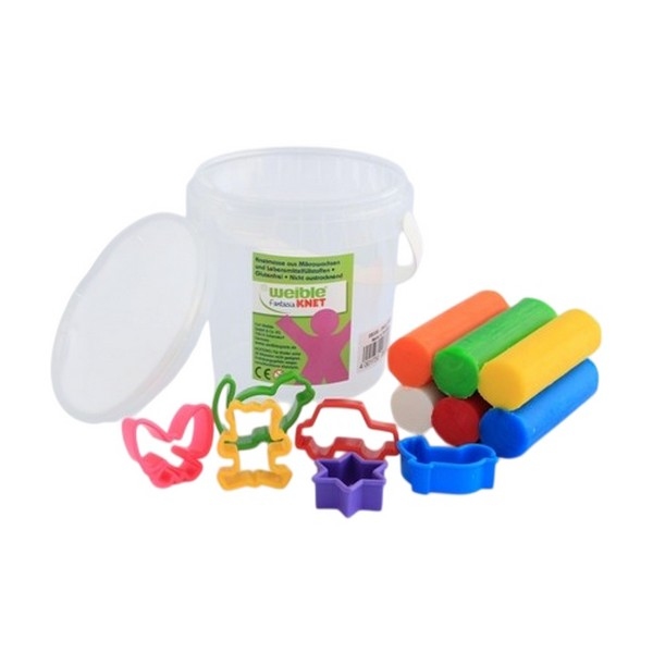 Fantasie Kneedwas Emmer Klein, 6 rollen, met 6 vormpjes