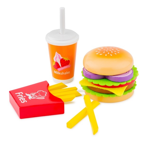 Fast food set - New Classic Toys, op=op nog 5x