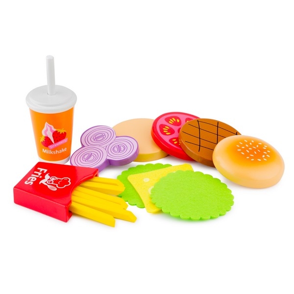 Fast food set - New Classic Toys, op=op nog 5x
