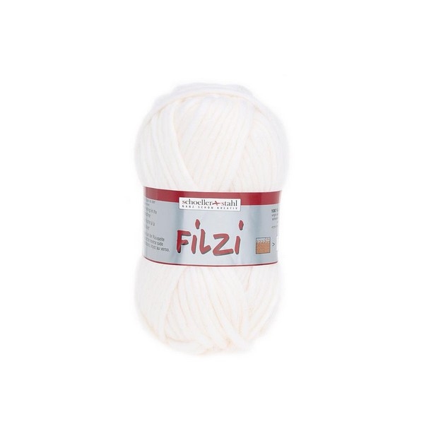 Filzi 100% viltwol 50 gram / bol kleur 001 wit