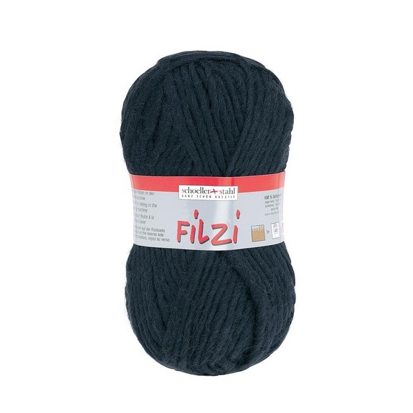 Filzi 100% viltwol 50 gram / bol kleur 002 zwart (nog 15x) op=op